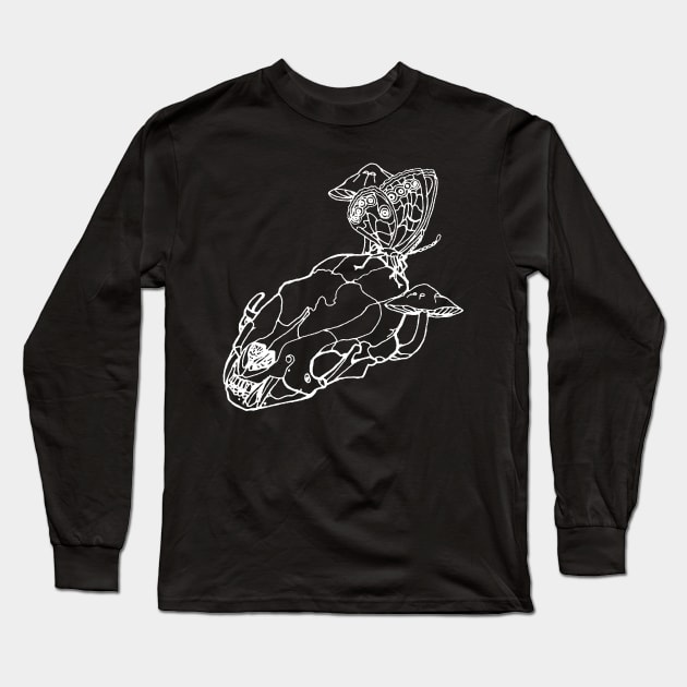 Skull and Butterfly Long Sleeve T-Shirt by ThisIsNotAnImageOfLoss